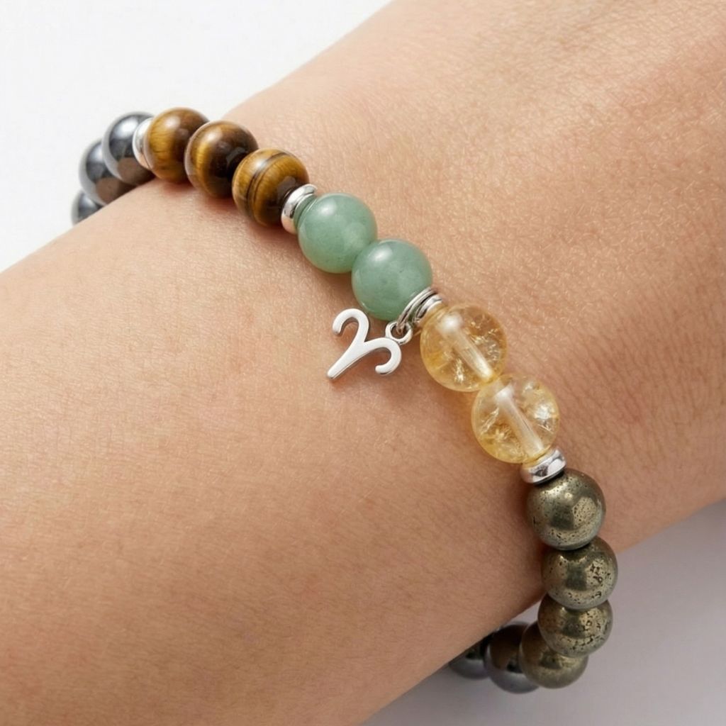 Aries Zodiac Multi-Gemstone Bracelet
