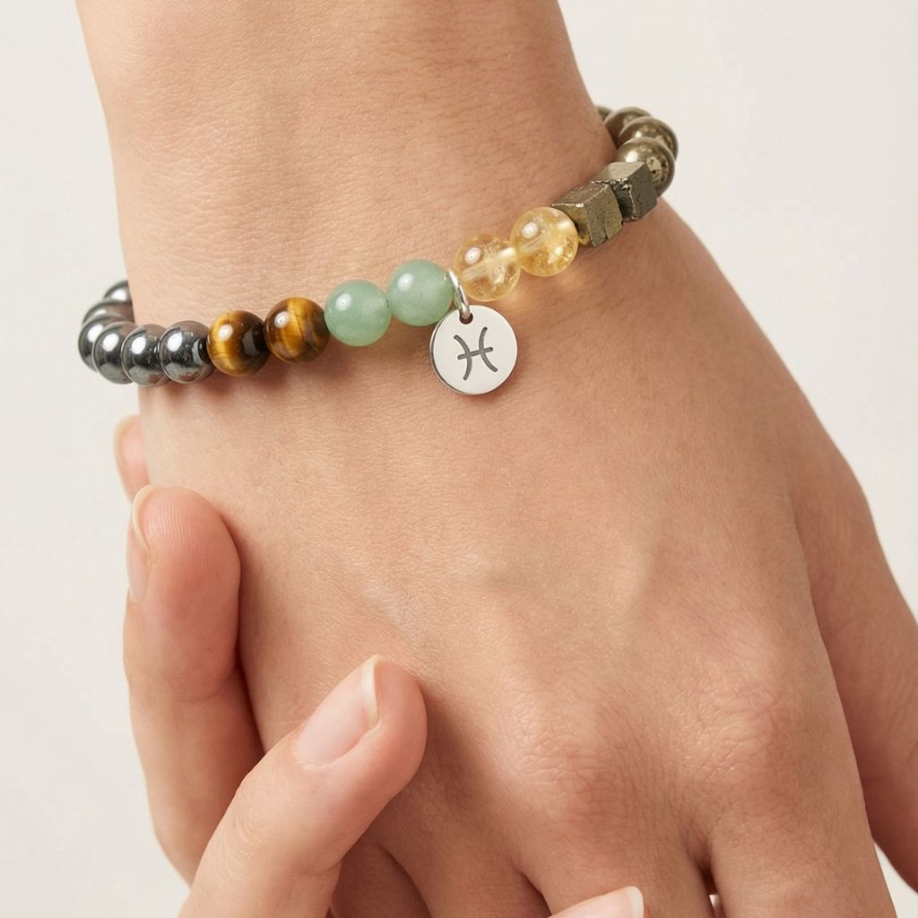 Pisces Zodiac Multi-Gemstone Bracelet thumbnail 2