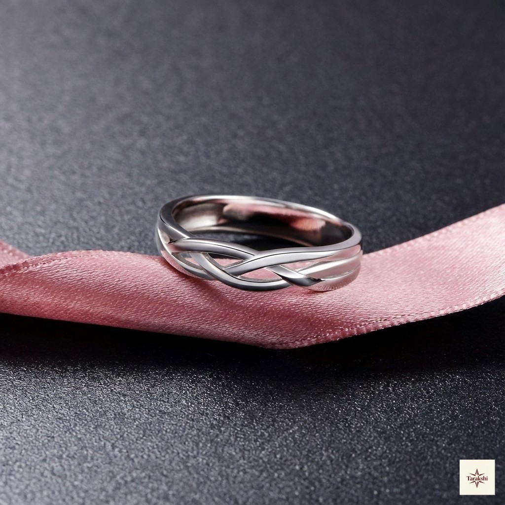 Silver Celtic Knot Band Ring image 1