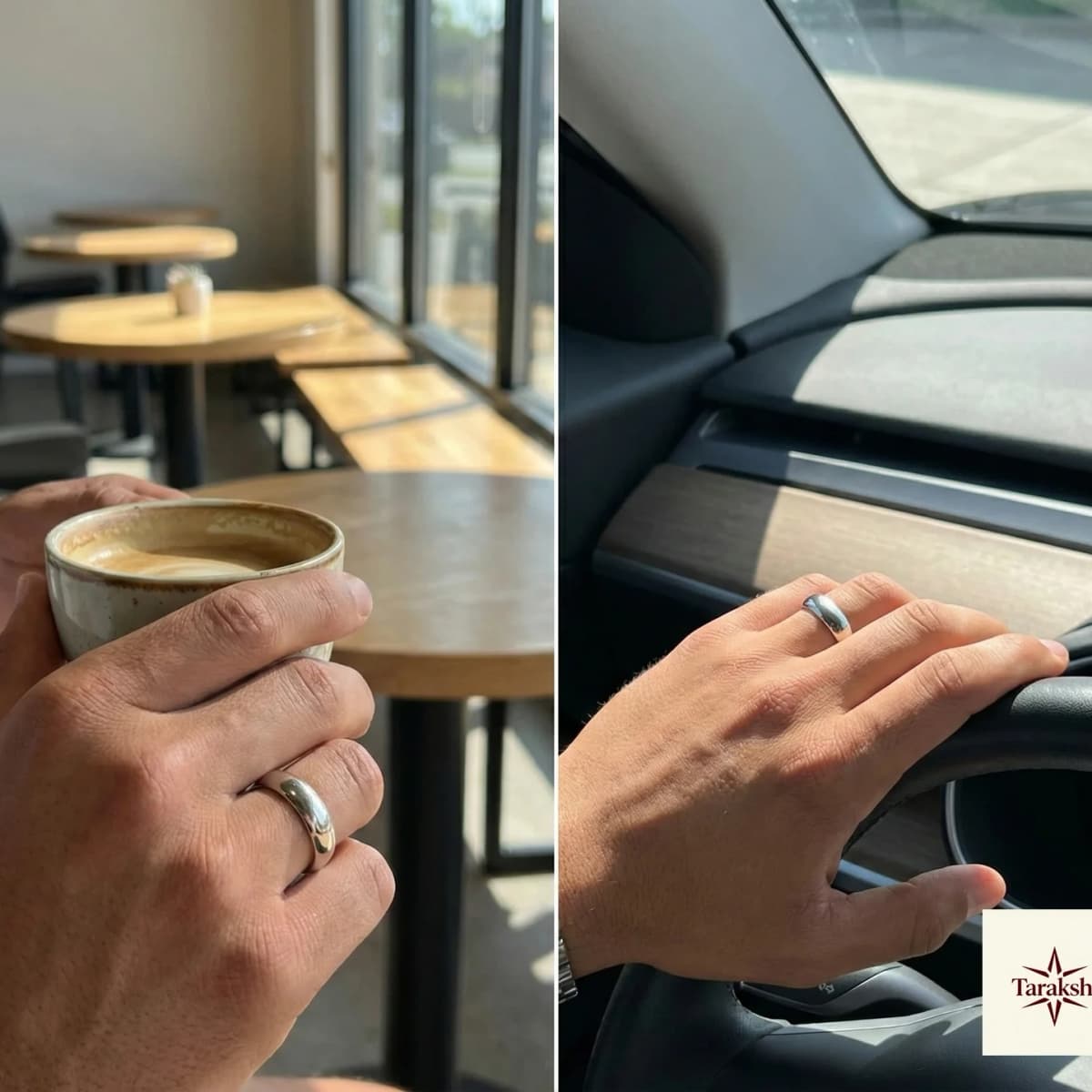 Classic Domed Silver Band Ring image 1