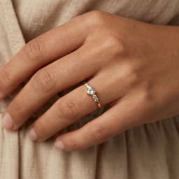 Unlock Me Heart of Gold Dainty Adjustable Ring thumbnail 3