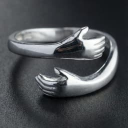 Silver Embrace Hug Ring - Open thumbnail 3