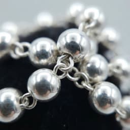 Minimalist Sterling Silver Beaded Chain Necklace thumbnail 3
