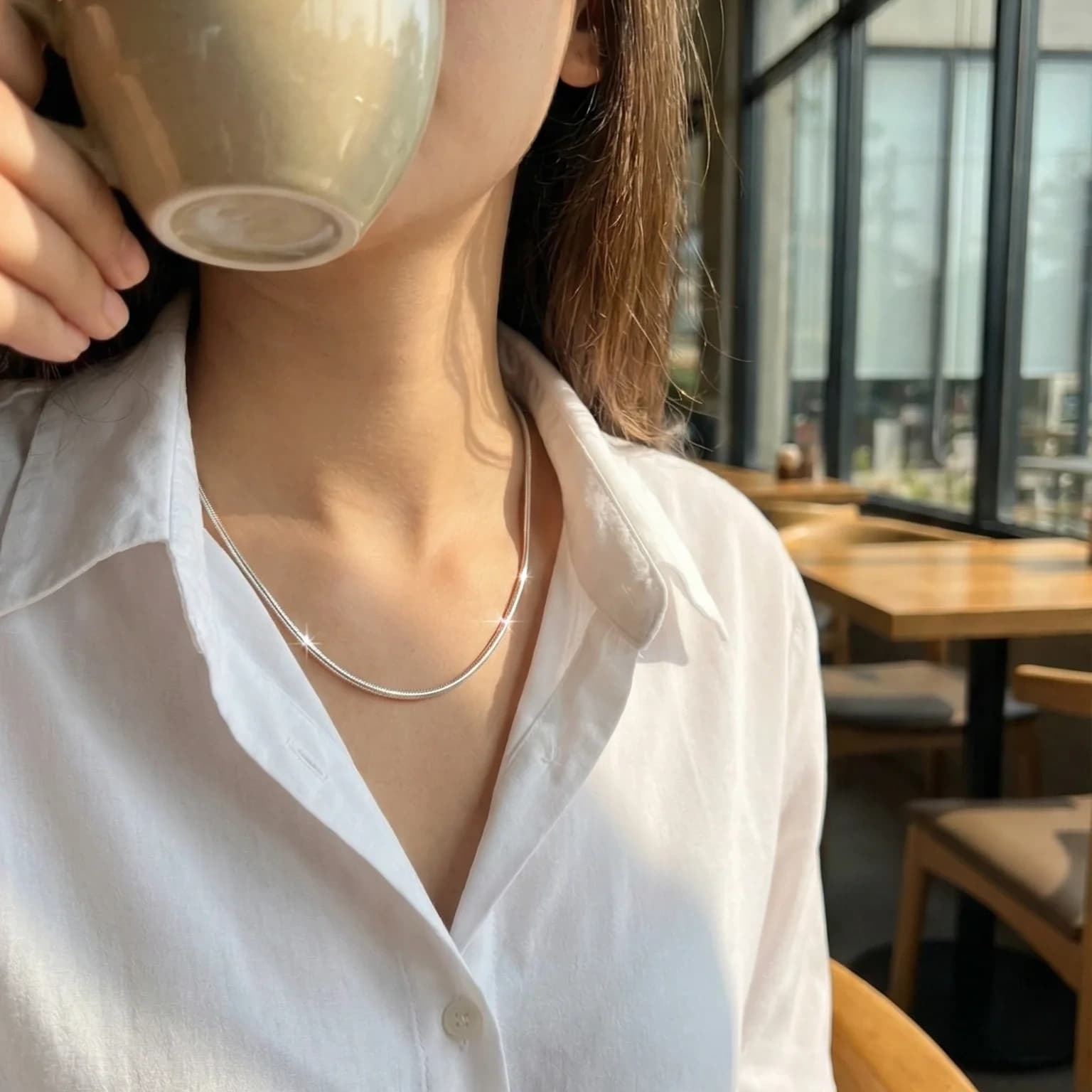 Sterling Silver Snake Chain Necklace