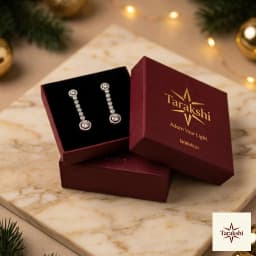 Radiant Halo Drop Silver 925 Sterling Earrings thumbnail 4