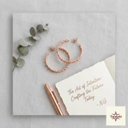 Rose Gold Plated Chain Link Hoop Earrings thumbnail 3