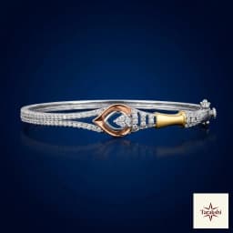 Aarohi Dual-Tone Peacock Silver Bracelet thumbnail 1