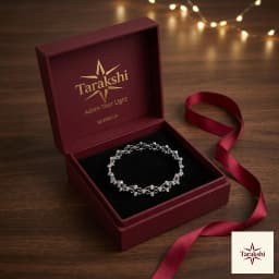 Tarakshi Flexible Heart CZ Sterling Silver Bracelet thumbnail 3
