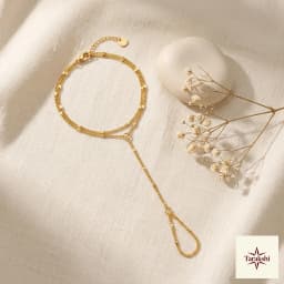 Aarushi Gold Plated Silver Hand Hathphool thumbnail 3