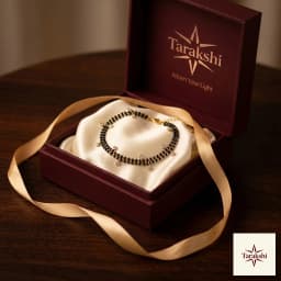 Adorned Black Bead & CZ Mangalsutra Bracelet thumbnail 5