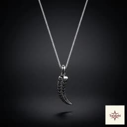 Cosmic Noir Silver Pave Pendant Necklace thumbnail 1