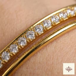 Delicate Zircon Gold-Plated Silver Bracelet thumbnail 2