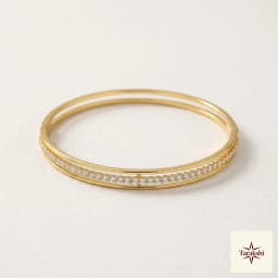 Delicate Zircon Gold-Plated Silver Bracelet thumbnail 1