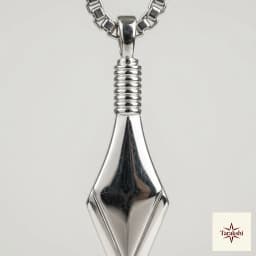 Geometric Solitaire Silver Pendant Necklace thumbnail 2