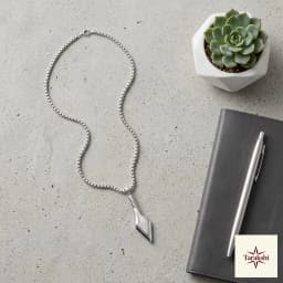 Geometric Solitaire Silver Pendant Necklace thumbnail 3