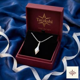 Geometric Solitaire Silver Pendant Necklace thumbnail 5