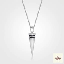 Geometric Spike Silver Pendant Necklace thumbnail 1