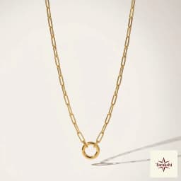Gilded O-Ring Paperclip Chain Necklace thumbnail 1