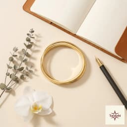Intertwined Gold Plated 925 Sterling Silver Bangle thumbnail 3