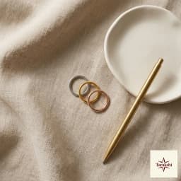 Minimalist Multi-Tone Stackable Silver Rings thumbnail 3