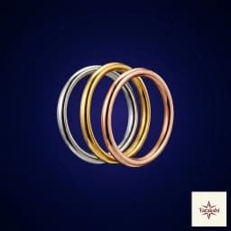 Minimalist Multi-Tone Stackable Silver Rings thumbnail 1