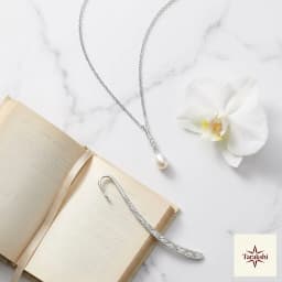Pearlescent Drop Silver Necklace thumbnail 3