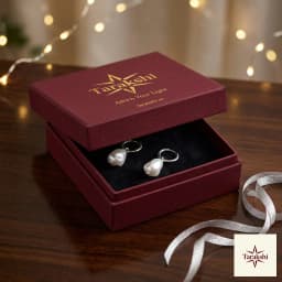 Silver Baroque Pearl Hoop Earrings thumbnail 5