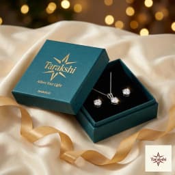 Sparkling Solitaire Silver Pendant & Stud Earrings Set thumbnail 5