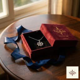 Sterling Silver Ship Wheel Pendant Necklace thumbnail 5