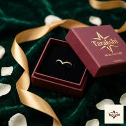 Tarakshi Sparkling Gold Plated V-Ring thumbnail 5