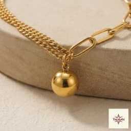 The Aura Dual-Chain Sphere Charm Bracelet thumbnail 2