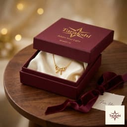 Charming Gold Bow Pendant Necklace thumbnail 5