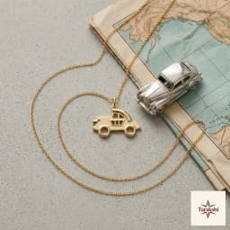 Charming Gold Plated Car Pendant Necklace thumbnail 3