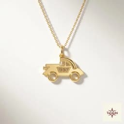 Charming Gold Plated Car Pendant Necklace thumbnail 1