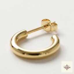 Chic Gold Plated Chunky Hoop Earrings thumbnail 2