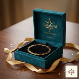Classic Figaro Gold-Plated Sterling Silver Bracelet thumbnail 5