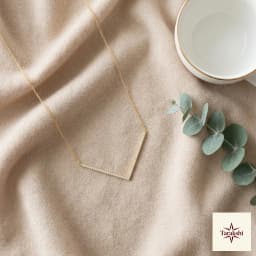 Dazzling V-Line CZ Silver Necklace thumbnail 3