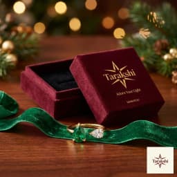 Emerald & CZ Pear Duo Gold Plated Silver Openable Ring thumbnail 5