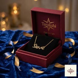 Gold Plated Silver 'Love' Script Necklace thumbnail 5