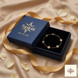 Lucky Clover Gold Plated Silver Bracelet thumbnail 5