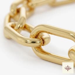 Modern Gold-Plated Paperclip Chain Bracelet thumbnail 2