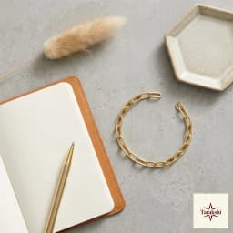 Modern Gold-Plated Paperclip Chain Bracelet thumbnail 3
