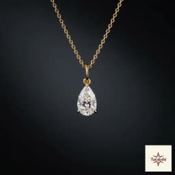 Radiant Pear-Cut CZ Pendant Necklace thumbnail 1
