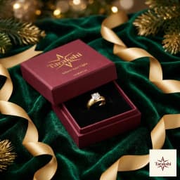 Radiant Solitaire Gold-Plated Silver Ring thumbnail 5