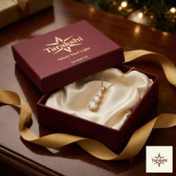 Radiant Three-Stone Gold Plated Silver Pendant thumbnail 5