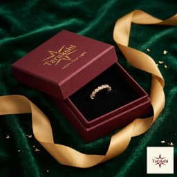 Serpentine Sparkle CZ Gold-Plated Silver Band Ring thumbnail 3