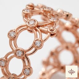 Aarohi Convertible Rose Gold Plated Bangle Ring thumbnail 2