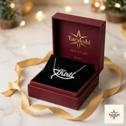 Personalized 'Kirti' Name & Heart Sterling Silver Necklace thumbnail 5