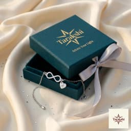 Silver Infinity & Initial 'A' Heart Bracelet thumbnail 5