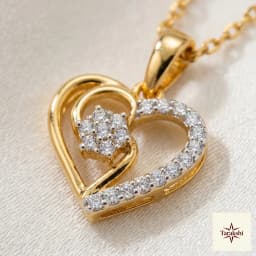 Sparkling Heart CZ Diamond Pendant Necklace thumbnail 2